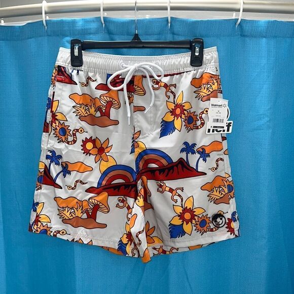 Neff Retro shorts gray orange blue - Picture 2 of 3